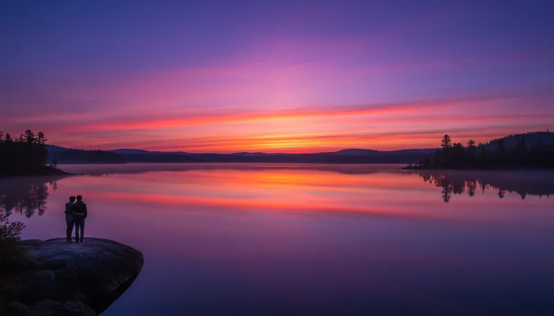 Illustration of purple: A color between red and blue.