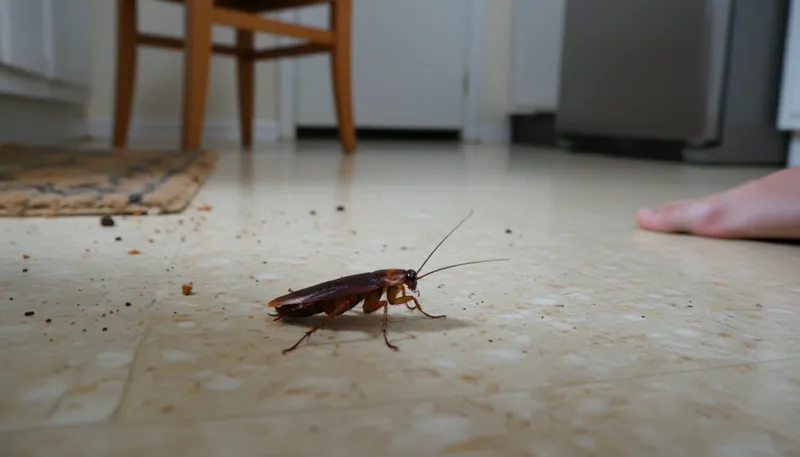 Illustration of roach: A common type of cockroach insect.