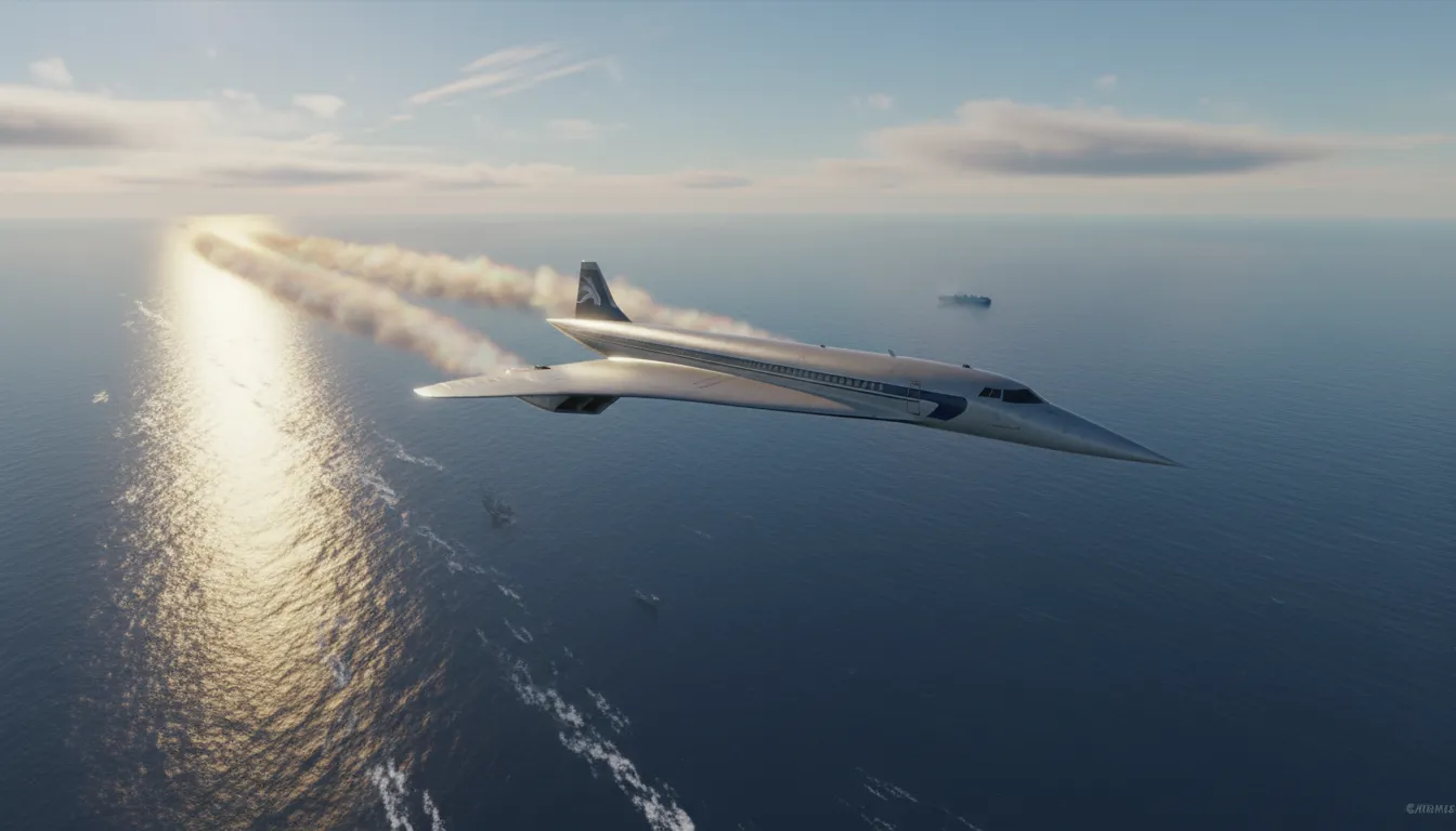 SST 的插圖：a type of supersonic aircraft