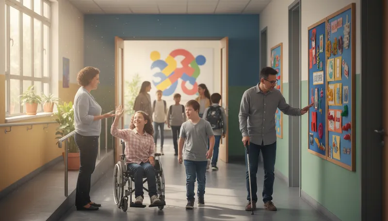Illustration of special needs: extra assistance or support required.