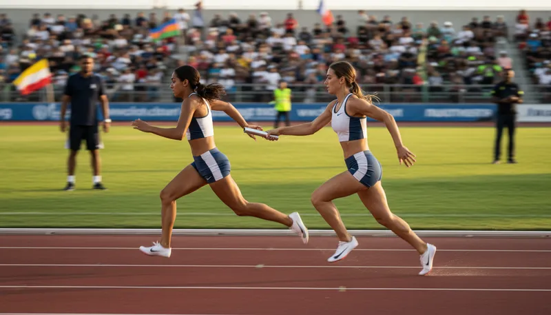 Illustration of baton: A stick used by a conductor or relay runner.