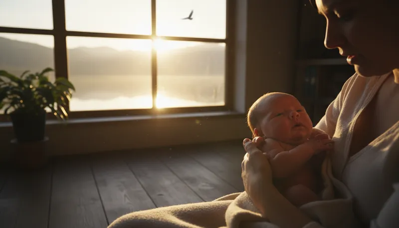 Illustration of coming into the world: being born or starting to exist.