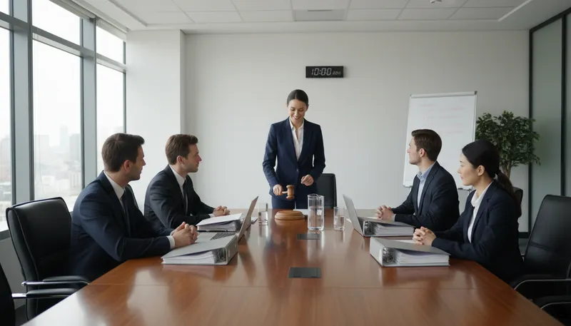 Illustration of quorum: Minimum number needed for a meeting.