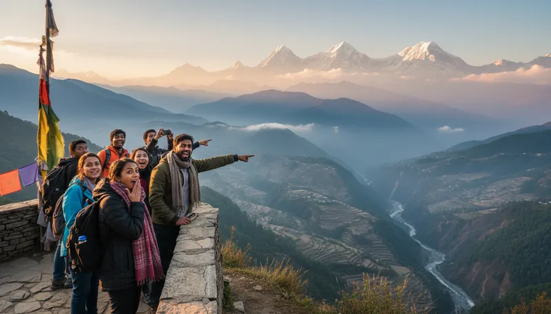 Illustration of sikkim: A state in northeastern India, known for mountains.