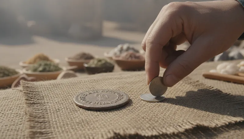 Illustration of poor man's shilling: something of little value