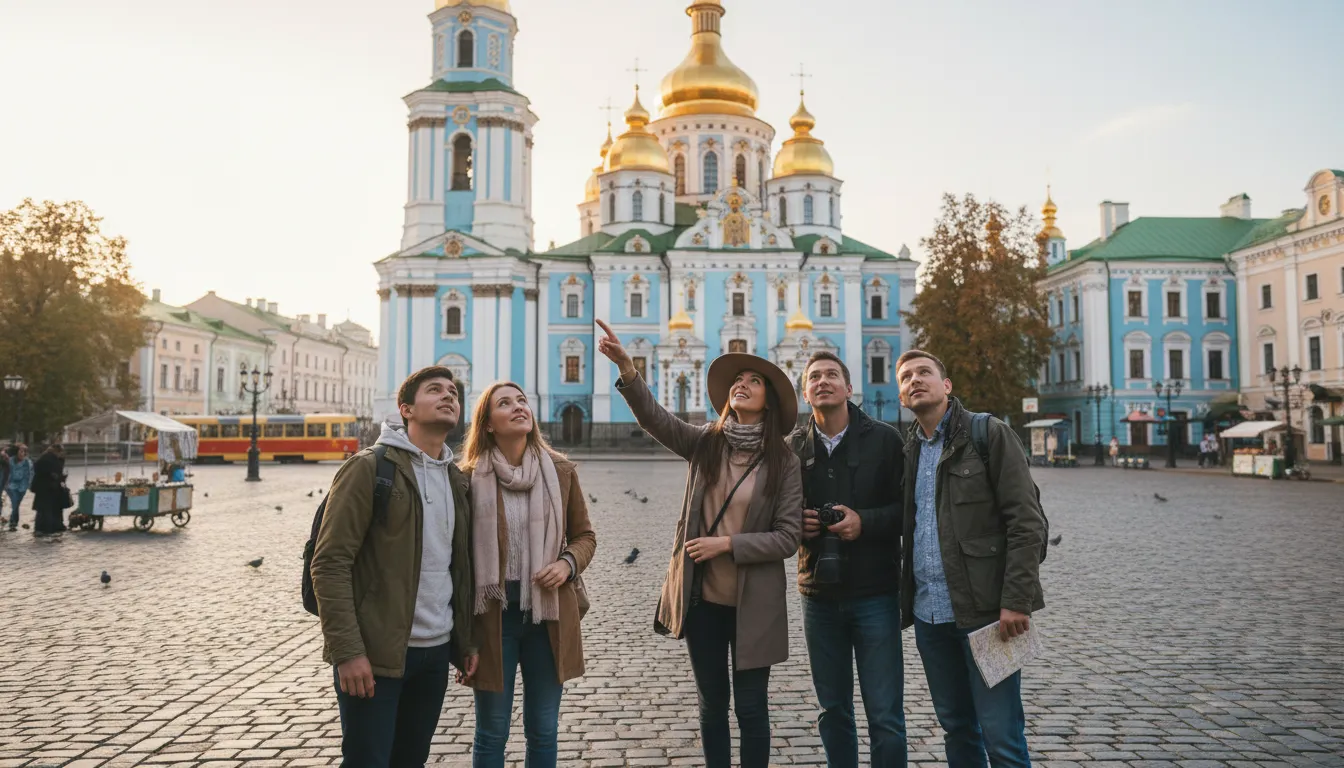 Kyiv 的插图：The capital city of Ukraine.