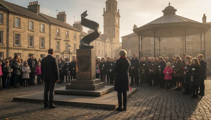 Illustration of commemoration: A ceremony to honor a person or event.