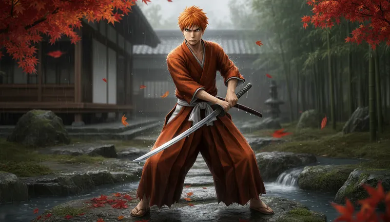 Illustration of ichigo: A character from a popular anime series.