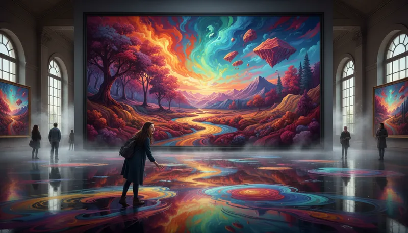 Illustration of surreal: Strange or dream-like; not real.