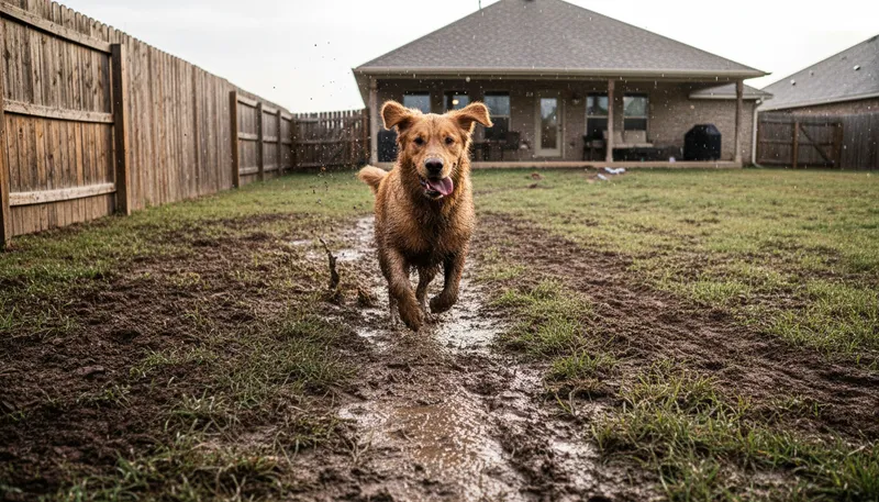 Illustration of muddy: covered with or full of mud.