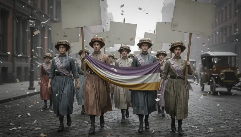 Illustration of suffrage: The right to vote in elections.