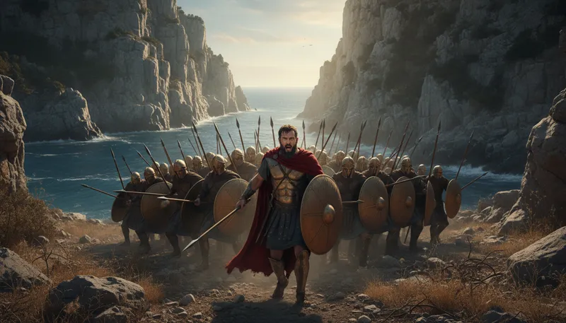 Illustration of leonidas: King of Sparta known for his bravery.