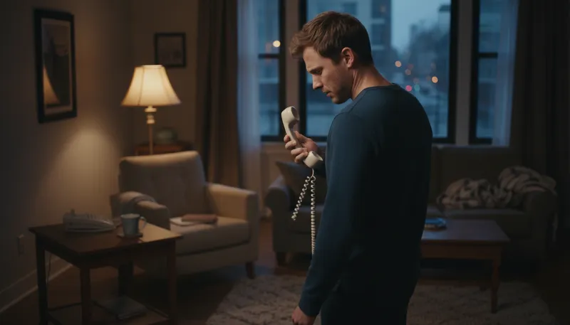 Illustration of hang up: To end a phone call suddenly.