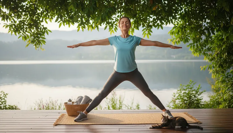 Illustration of wellness: state of being healthy and happy