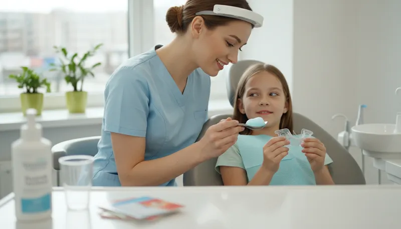 Illustration of fluoride: Chemical that helps prevent tooth decay.