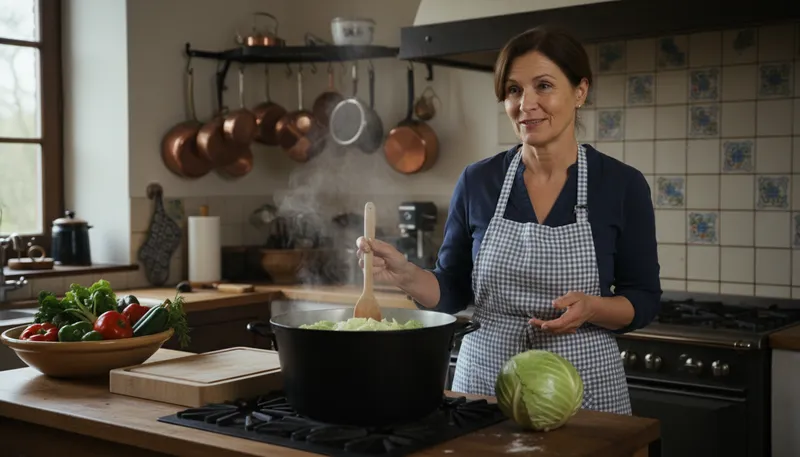 Illustration of i don't boil my cabbage twice: Do not overdo something unnecessarily.