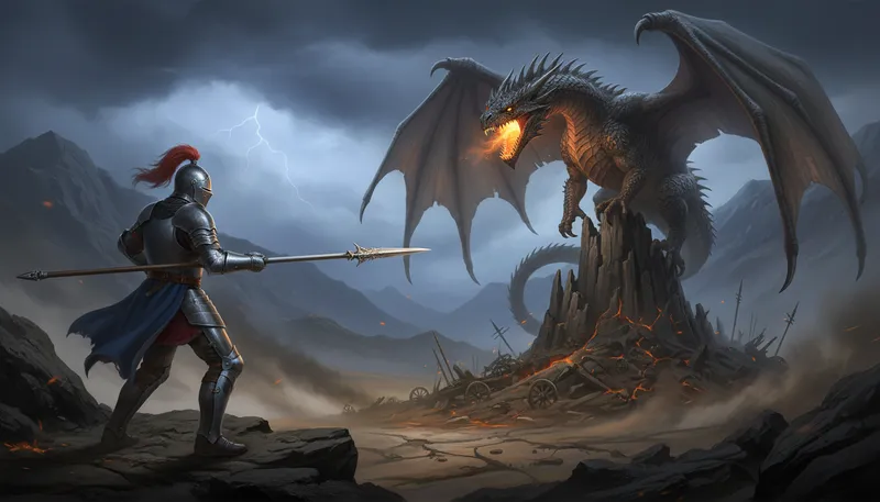 Illustration of vanquish: to defeat thoroughly or completely