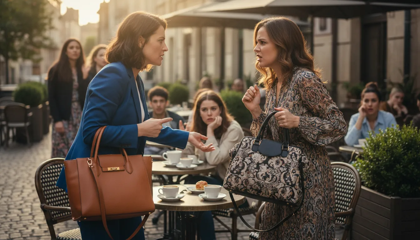 Ilustrasi the handbags come out: an argument or conflict begins