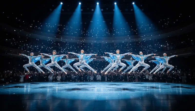 Illustration of synchronization: The act of occurring at the same time.