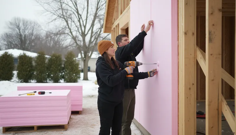 Illustration of xps: a type of foam board insulation