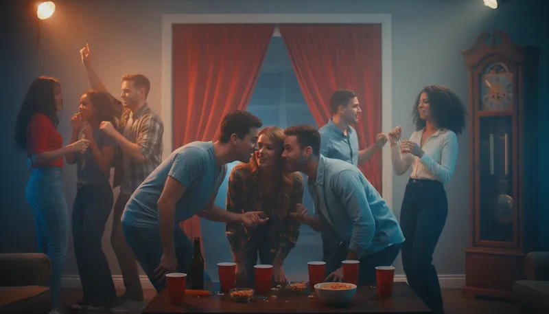 Illustration of gangbang: A sexual encounter involving multiple participants.