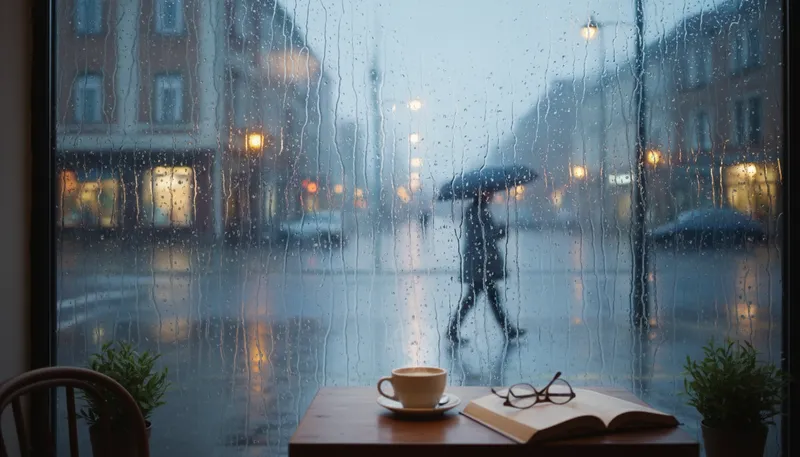 Illustration of it's raining: to experience rainfall