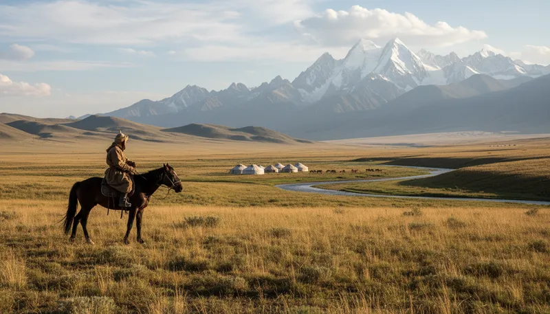Illustration of kazakhstan: A large country in Central Asia.