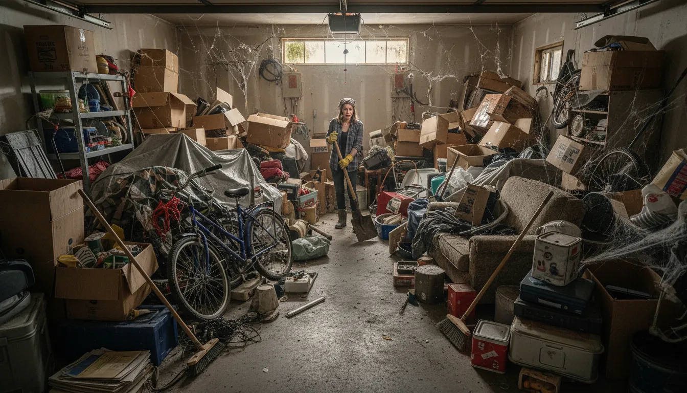 Augean stables 일러스트: a place needing major cleaning or reform