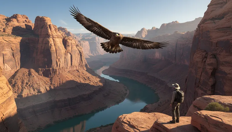 Illustration of raptor: A bird of prey, like an eagle or hawk.