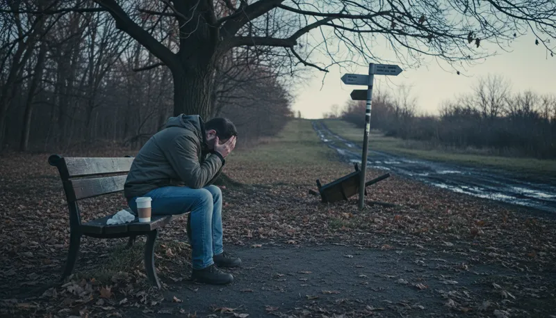 Illustration of relapse: Returning to a previous condition.