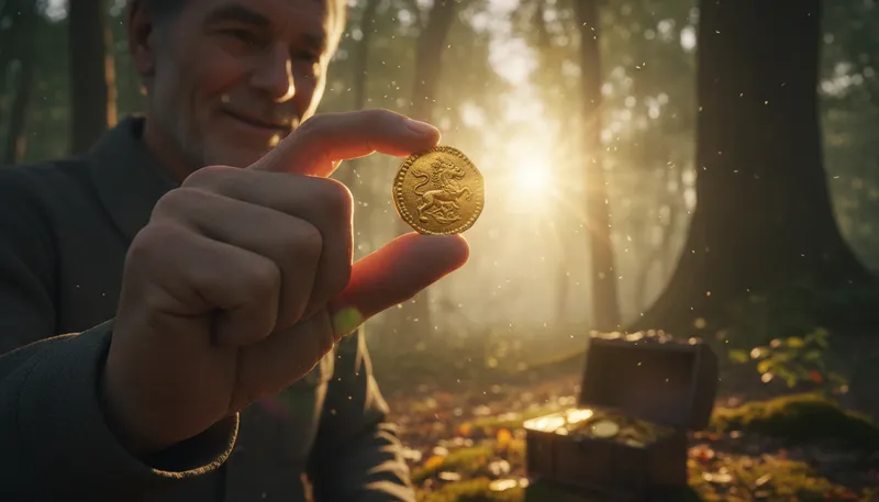 Illustration of gold: A shiny yellow precious metal.