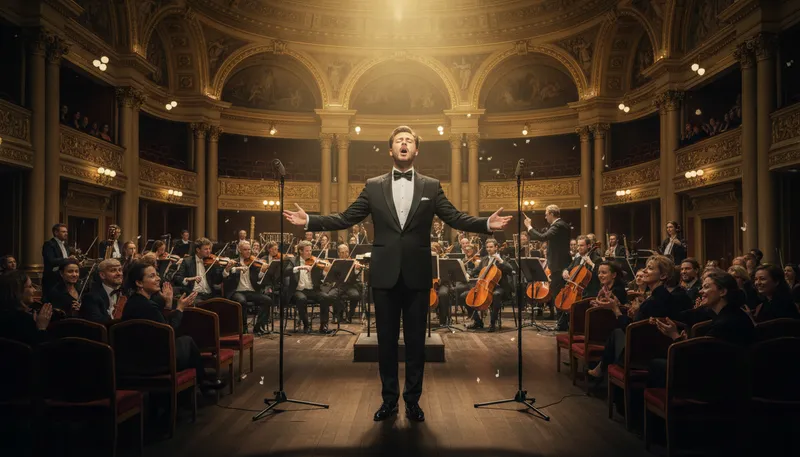 Illustration of tenor: A male singer with a high voice.