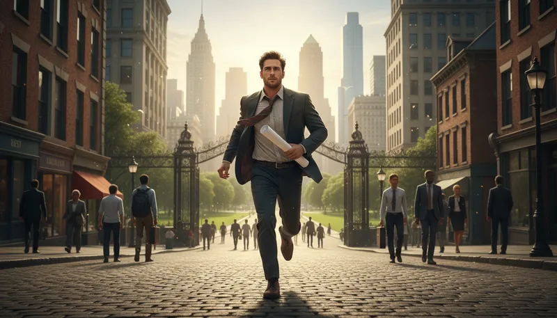 Illustration of american dream: Ideal of success and prosperity in America.