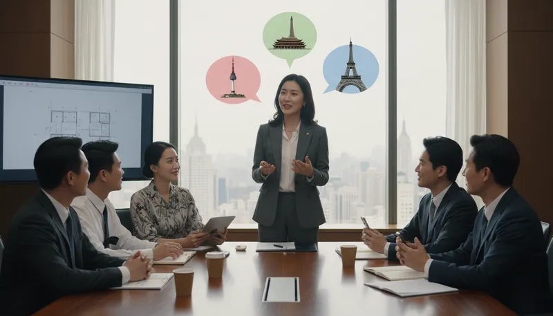 Illustration of fluently: Speaking smoothly and effortlessly.