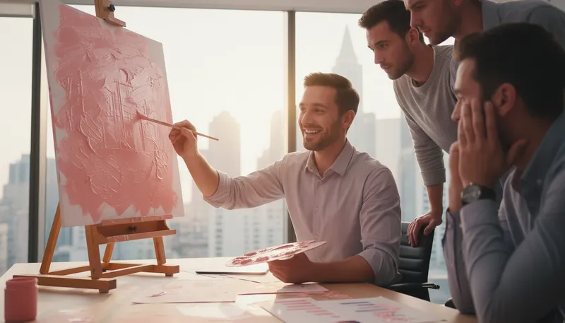 Illustration of paint a rosy picture: to describe something in an overly positive way