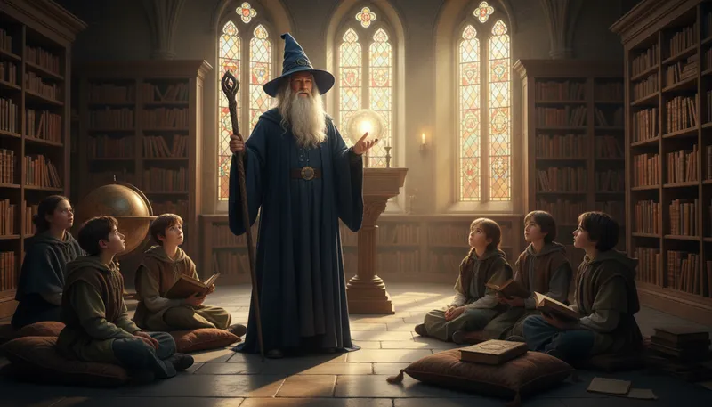 Illustration of dumbledore: A fictional wizard from a famous series.