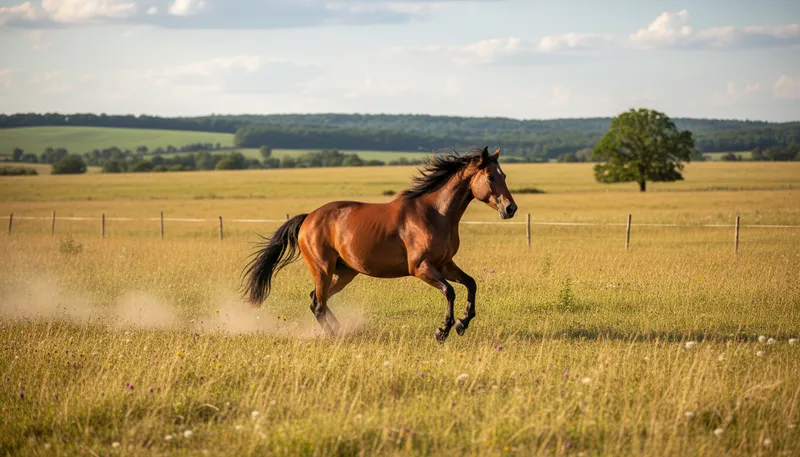 Illustration of canter: A smooth, easy gait of a horse.