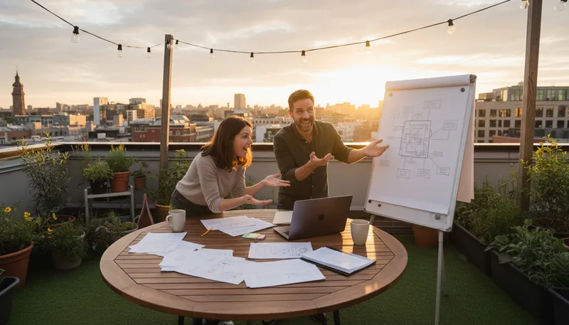 Illustration of now you're talking: Expressing agreement or enthusiasm about an idea.