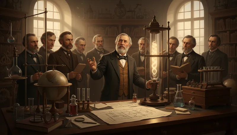 Illustration of helmholtz: A surname linked with physics and philosophy.