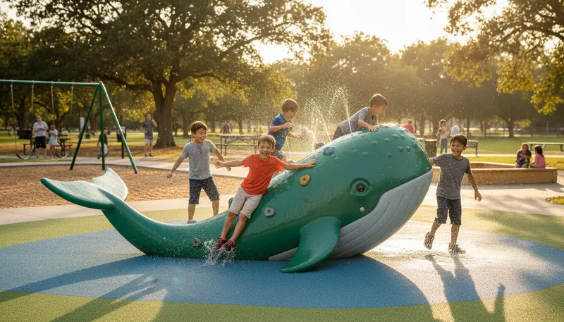 Illustration of have a whale of a time: enjoy oneself very much.