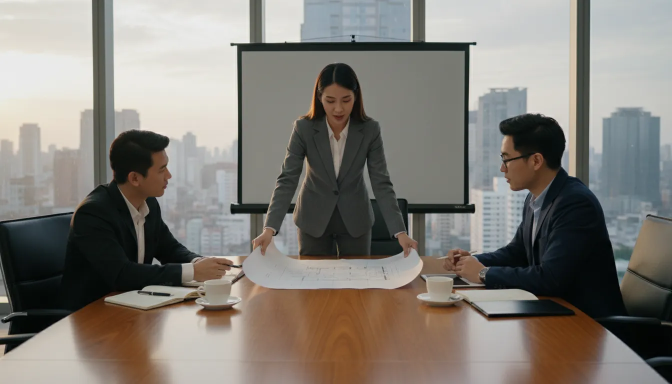 Illustrazione di table: present information for discussion