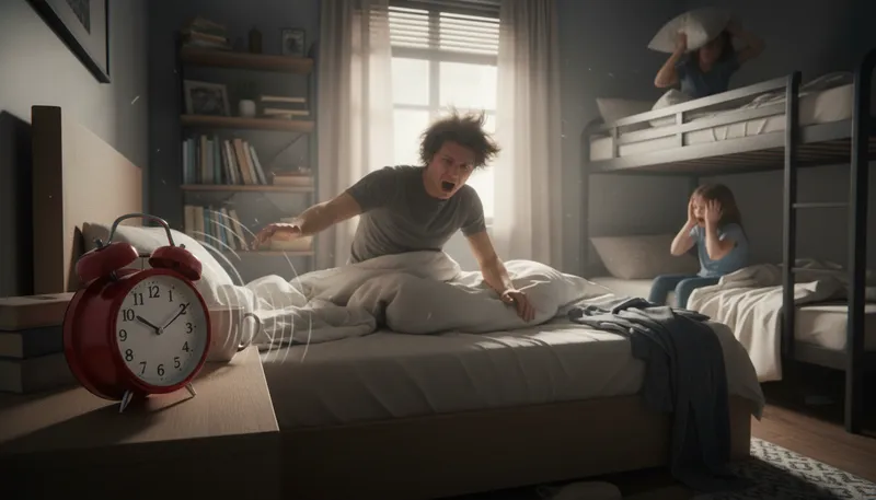 Illustration of alarm: a loud sound warning of danger