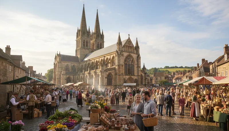 Illustration of lichfield: City in England known for its cathedral.
