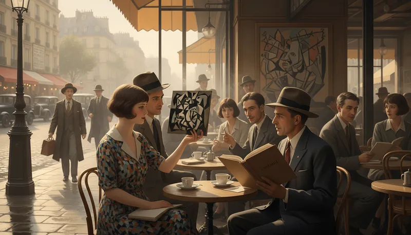 Illustration of modernism: A cultural movement emphasizing new ideas and forms.