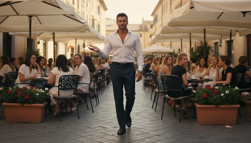 Illustration of god's gift to women: An exceptionally attractive or charming man.