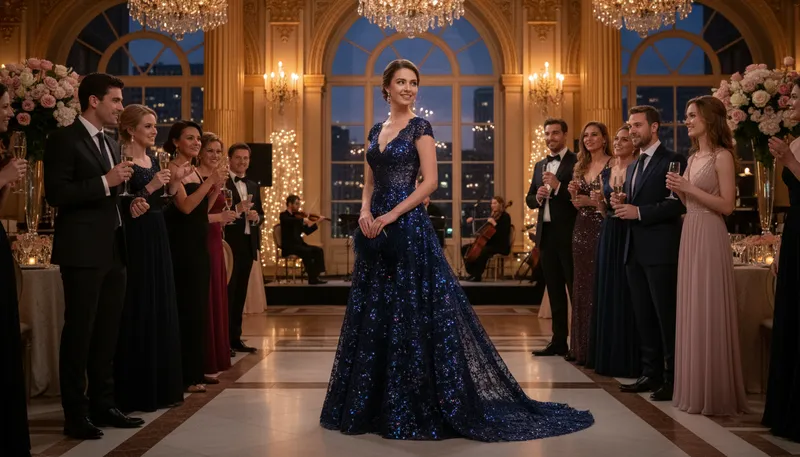 Illustration of attire: Clothing or outfit worn for an occasion.