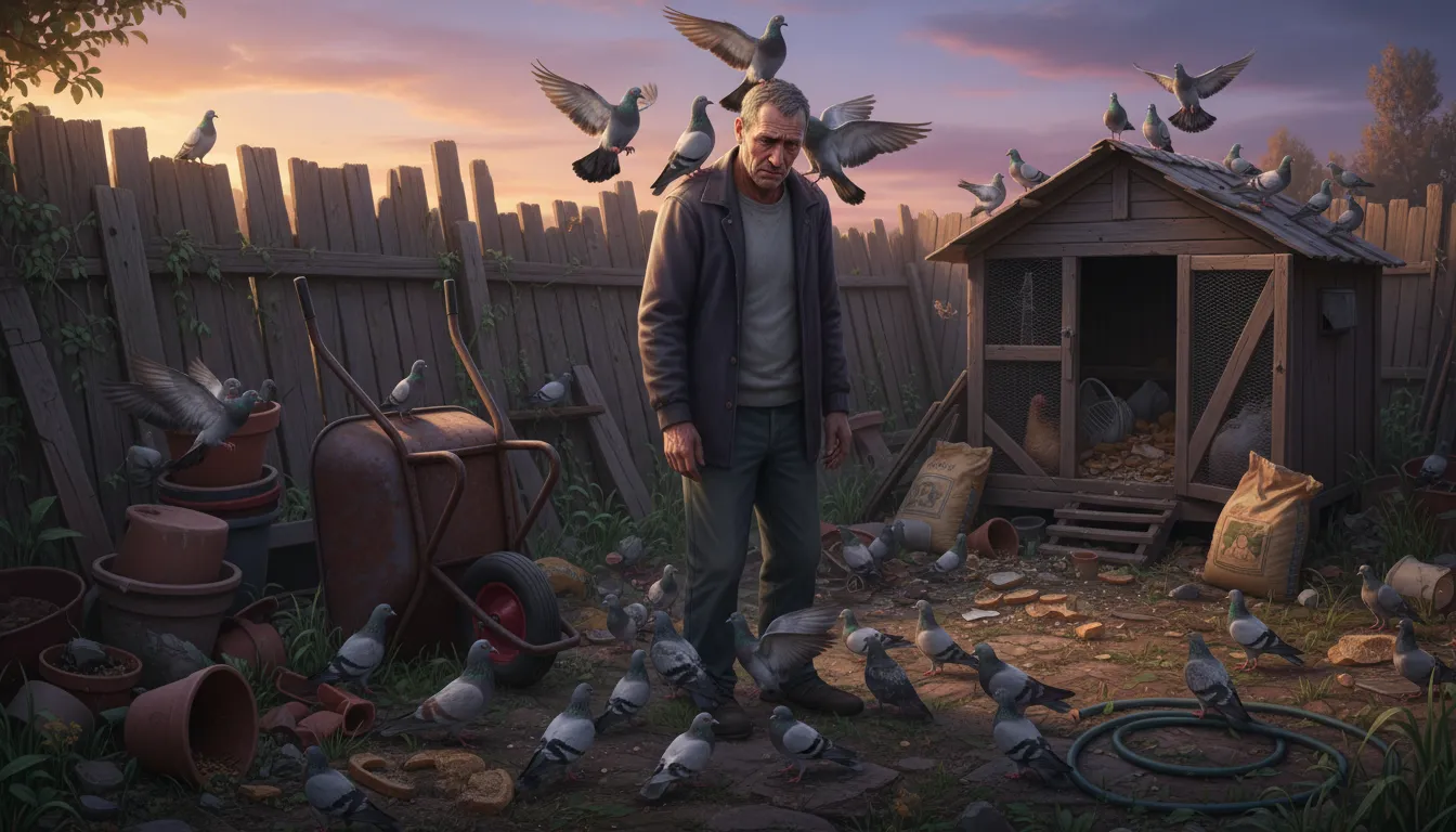 Ilustración de come home to roost: to face the consequences of one's actions