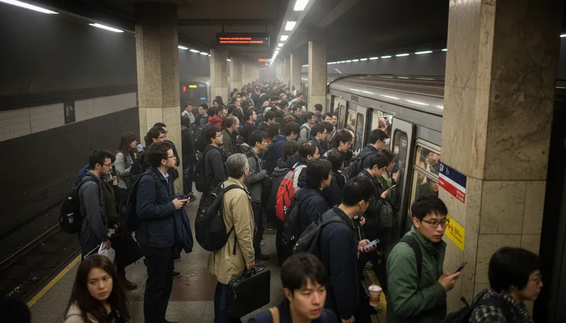 Illustration of metro: urban area with a large population