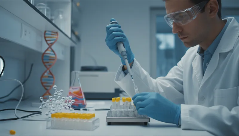 Illustration of polymerase: An enzyme that synthesizes RNA or DNA.