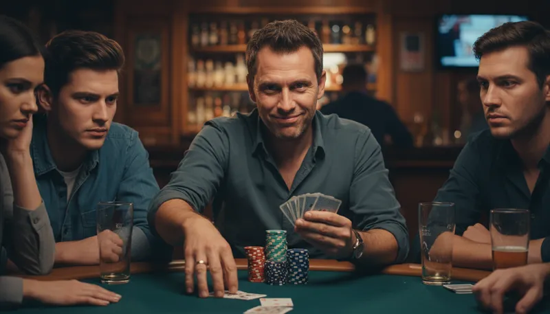 Illustration of bluff: To deceive someone about one's abilities.